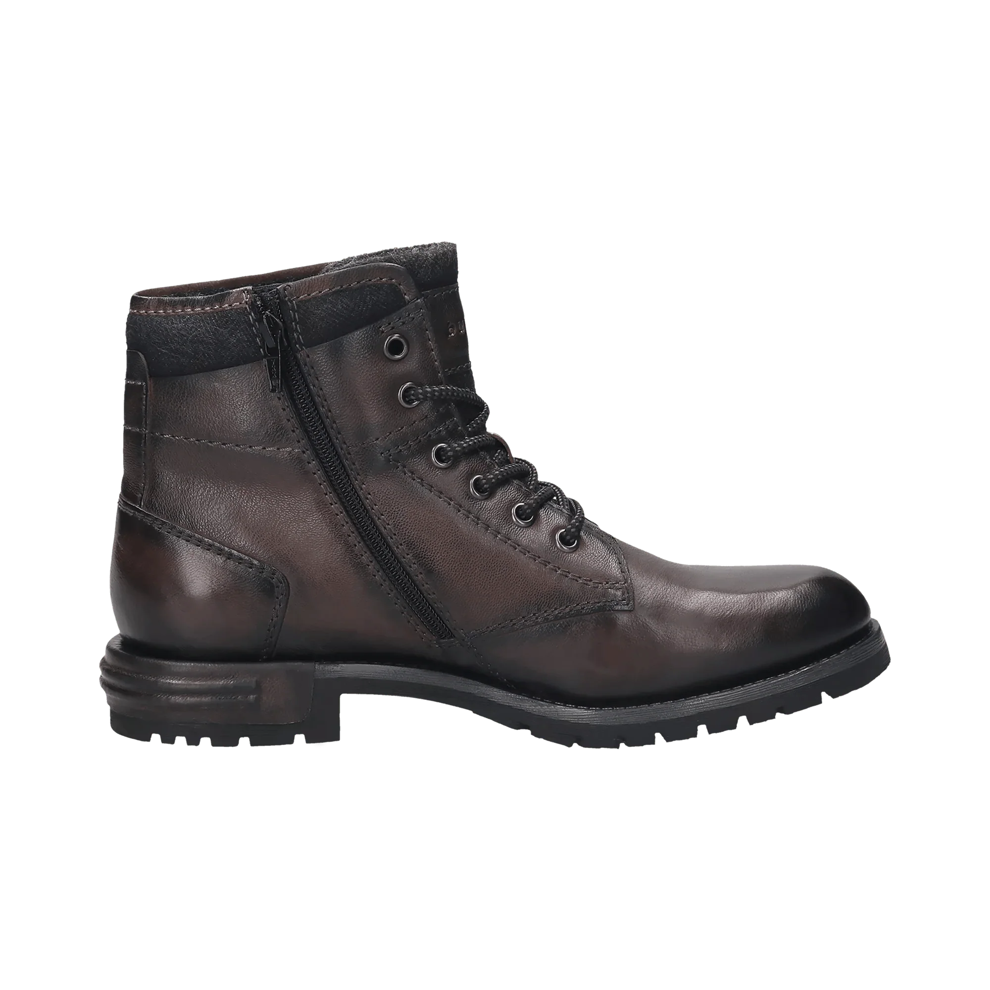 Leder Schnürstiefel dunkelgrau - Image 4