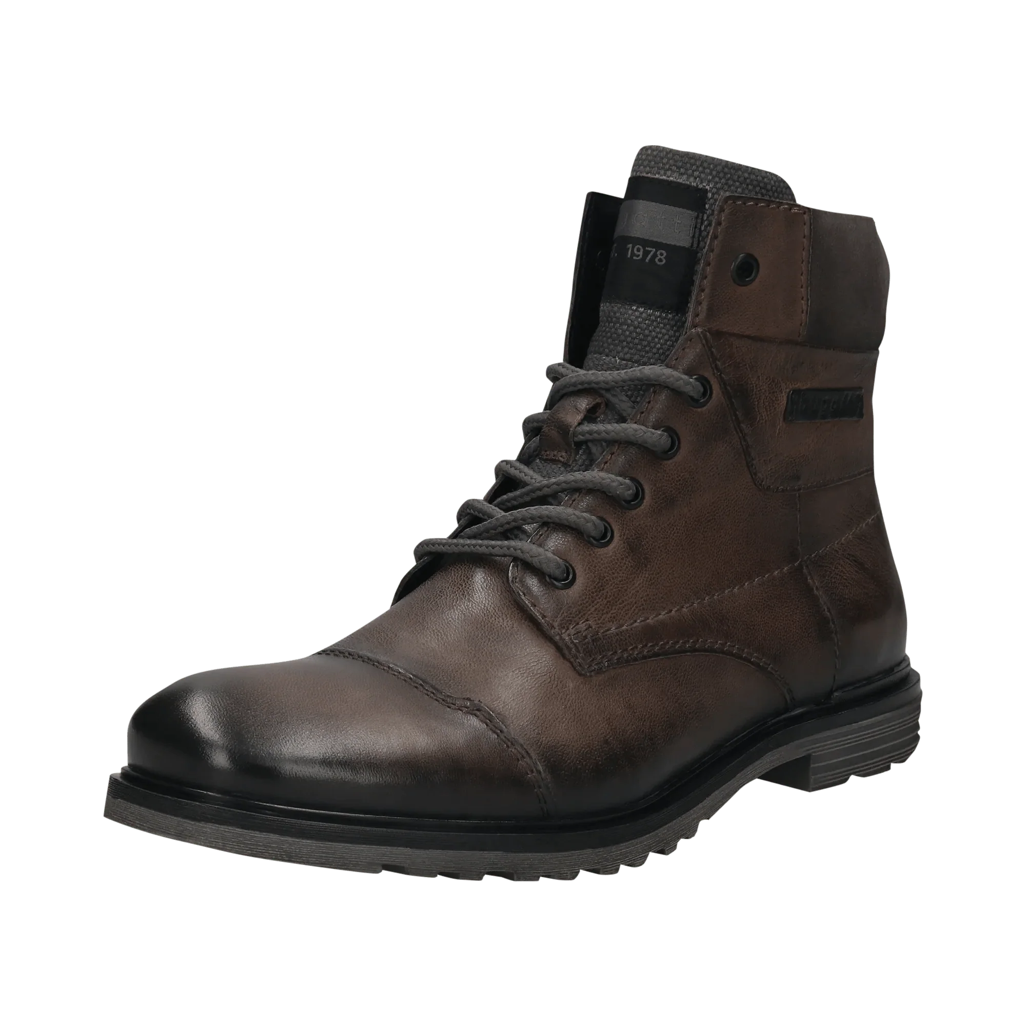 Leder Schnürstiefel dunkelgrau - Image 2