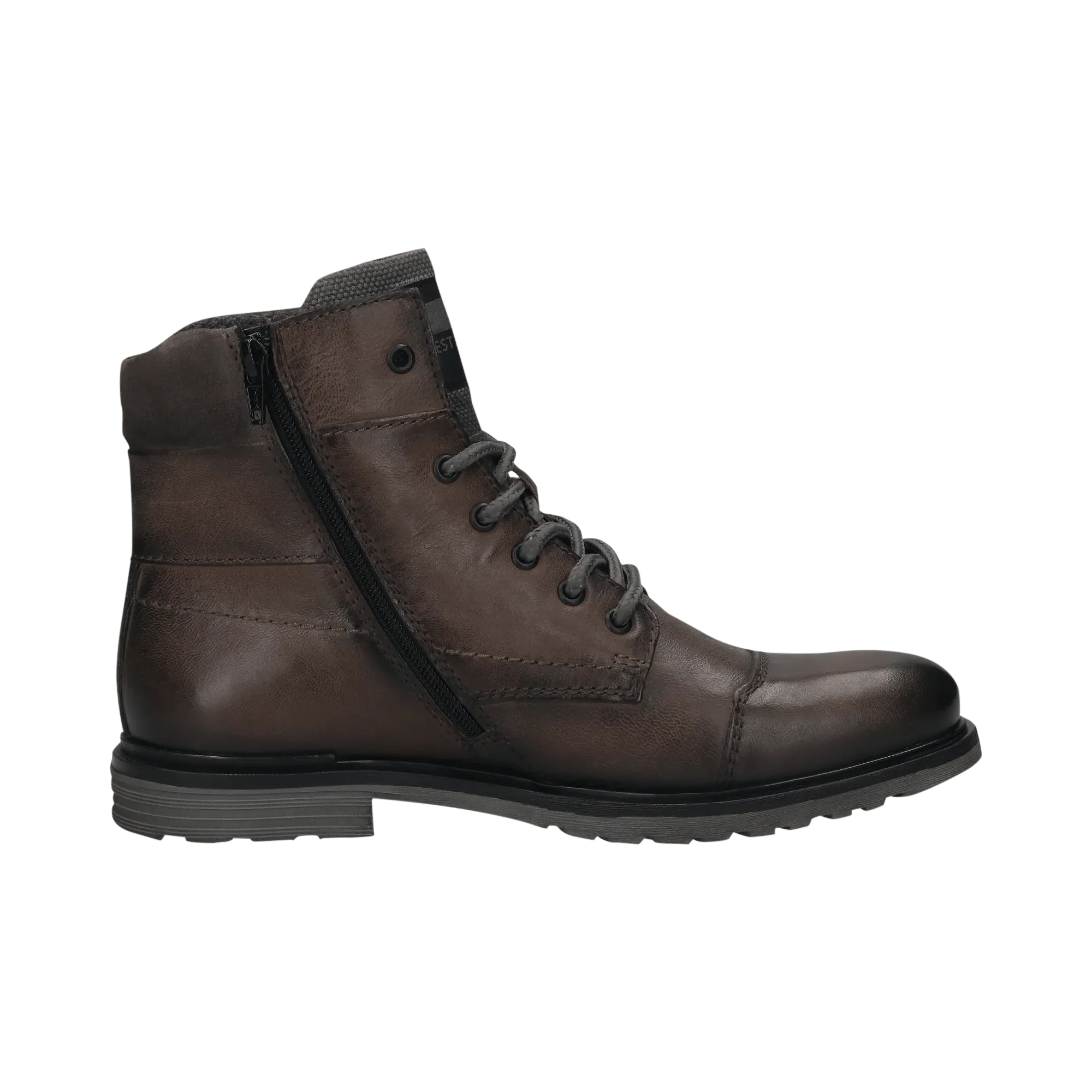 Leder Schnürstiefel dunkelgrau - Image 4
