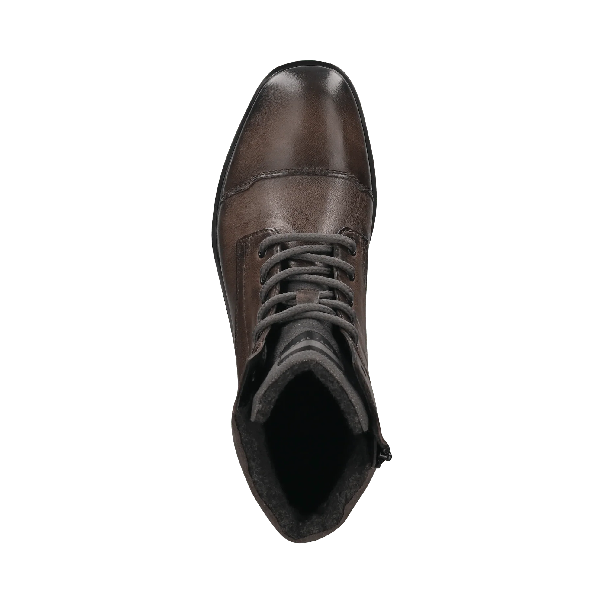 Leder Schnürstiefel dunkelgrau - Image 6