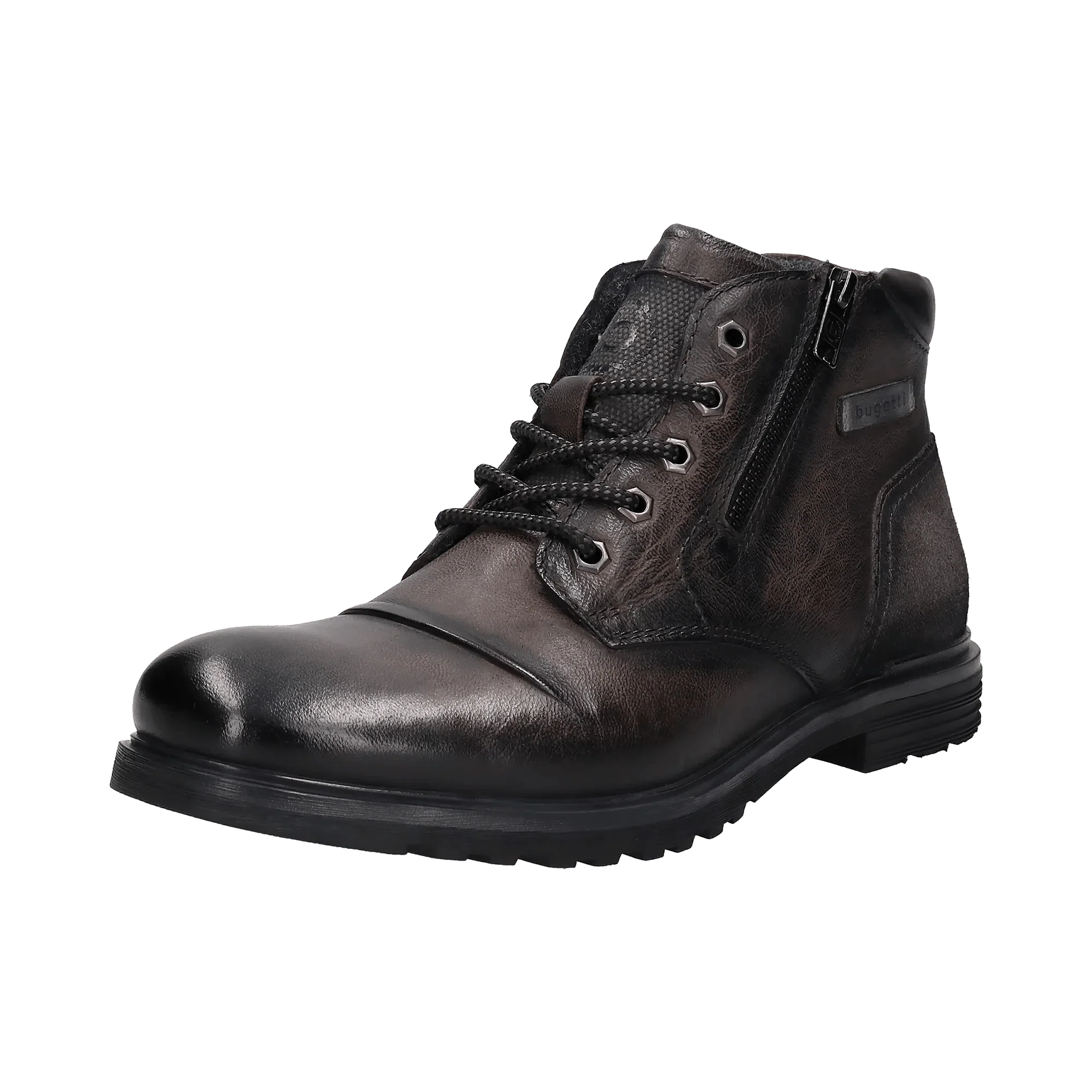 Leder Schnürstiefel dunkelgrau - Image 2