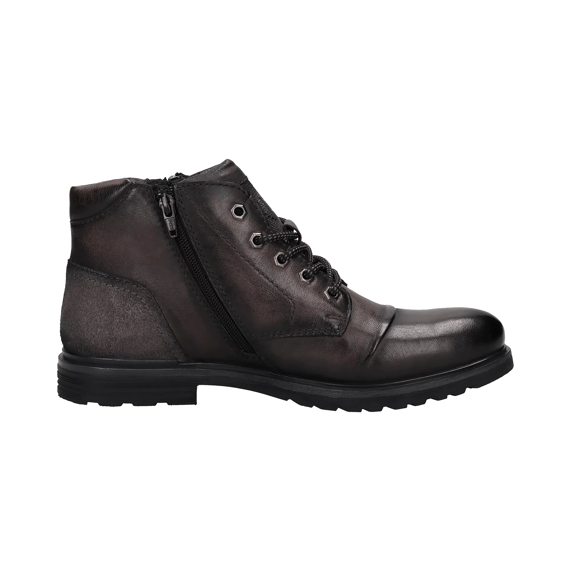 Leder Schnürstiefel dunkelgrau - Image 4