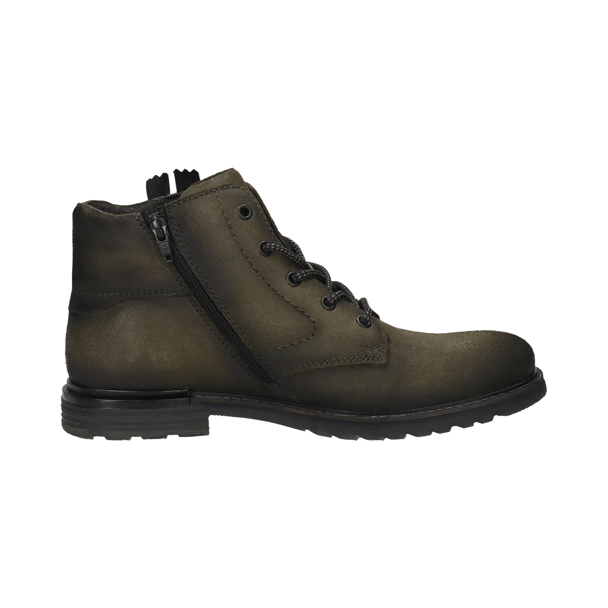 Leder Schnürstiefel dunkelgrün - Image 4