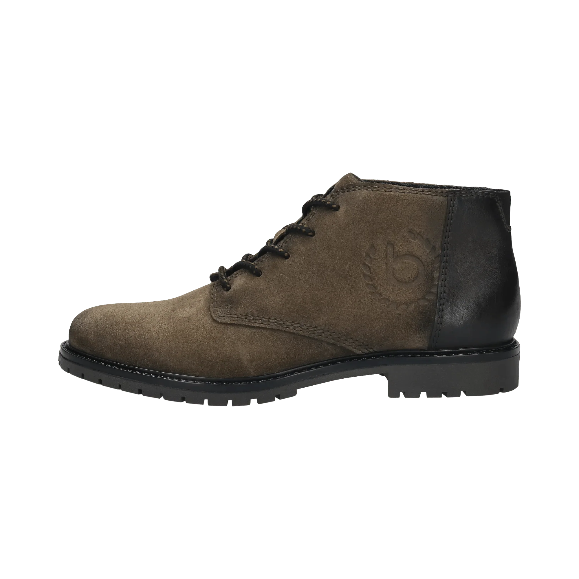 Leder Schnürstiefel dunkelgrün