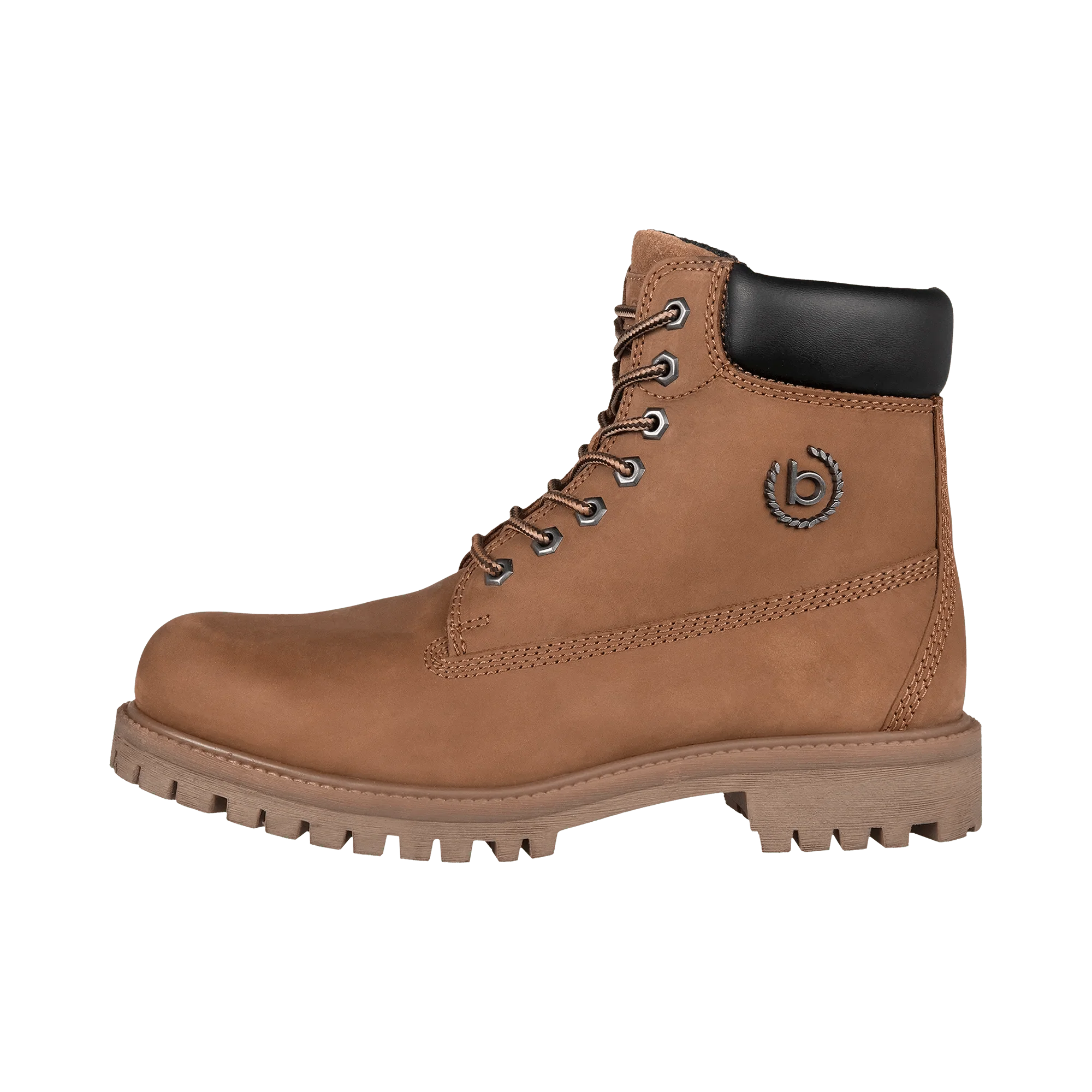 Leder Schnürstiefel mittelbraun