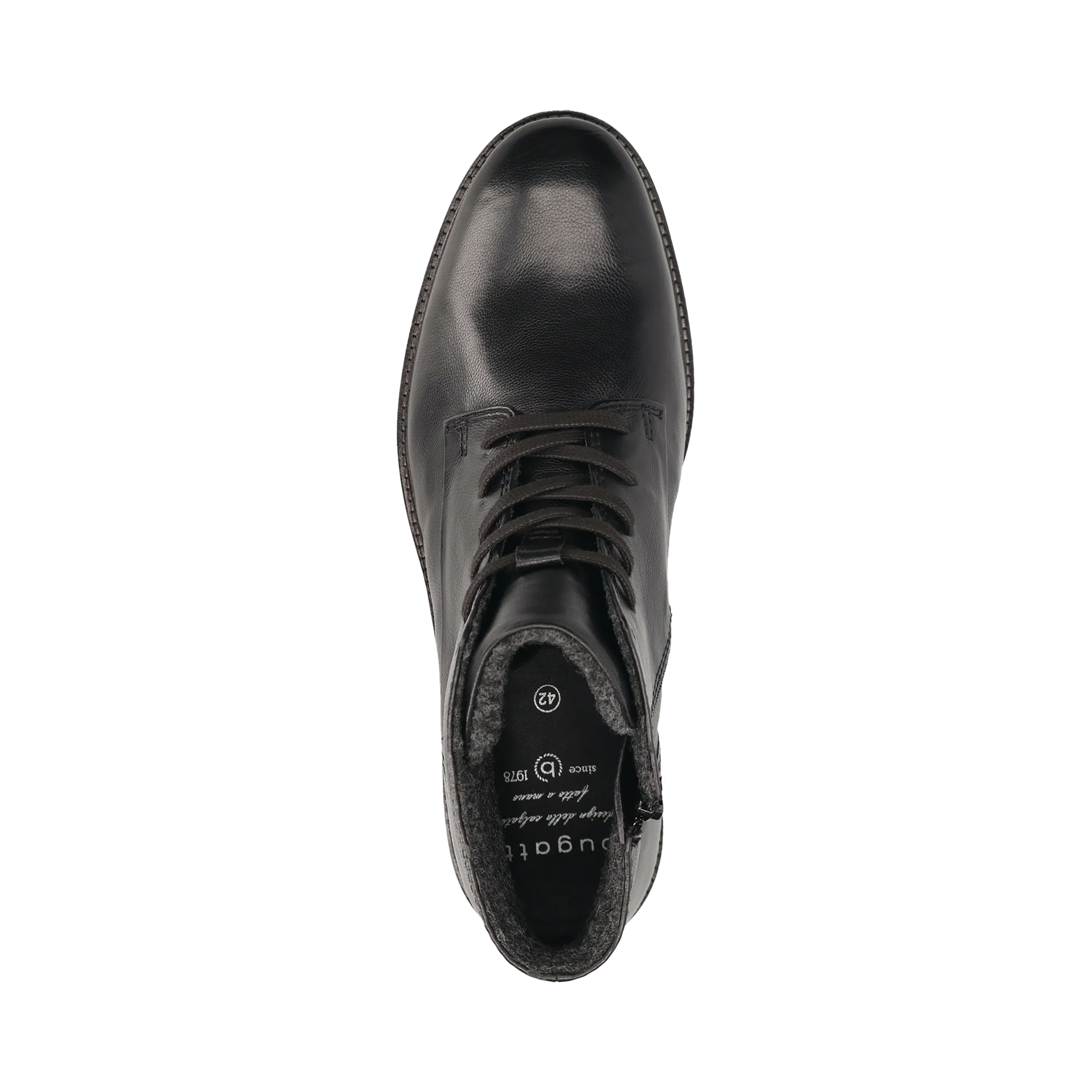 Leder Schnürstiefel schwarz - Image 6