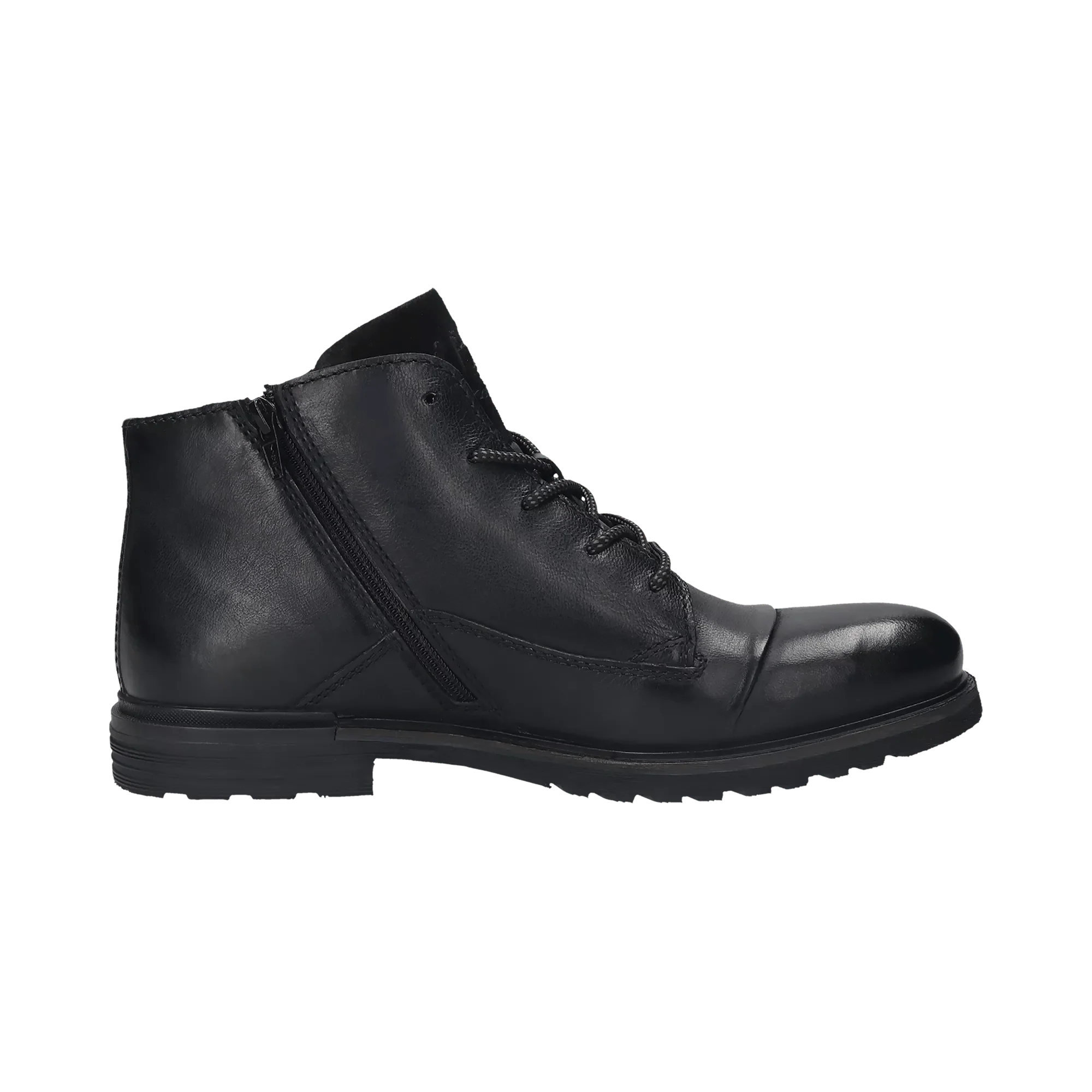Leder Schnürstiefel schwarz - Image 4