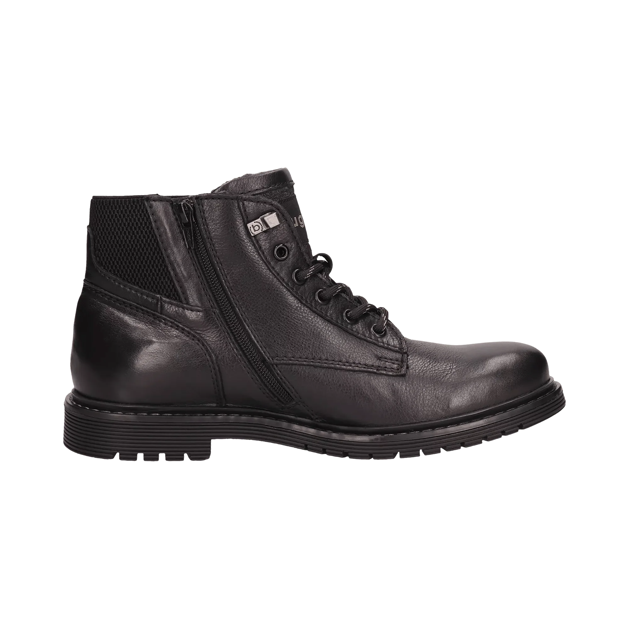 Leder Schnürstiefel schwarz - Image 4