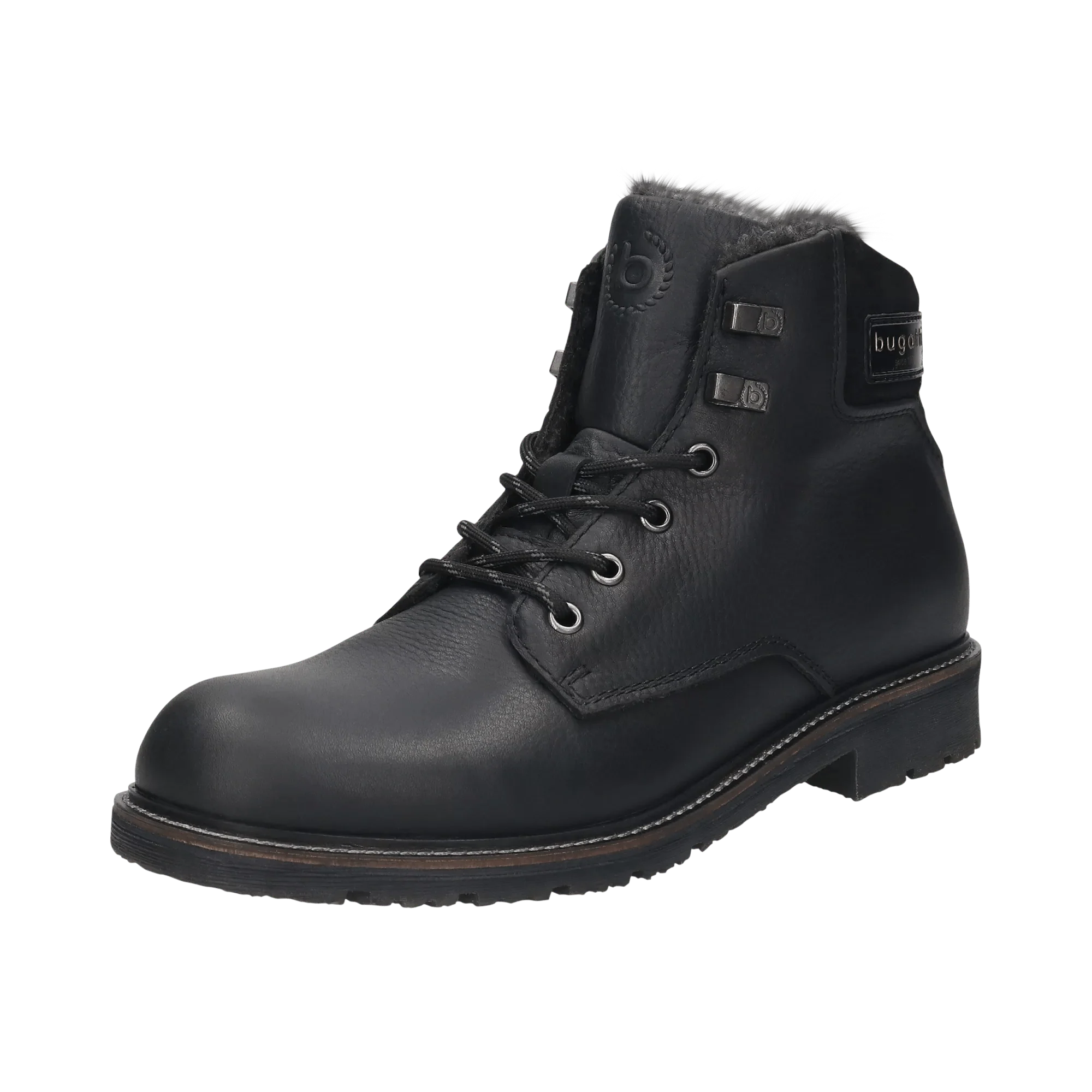 Leder Schnürstiefel schwarz - Image 2