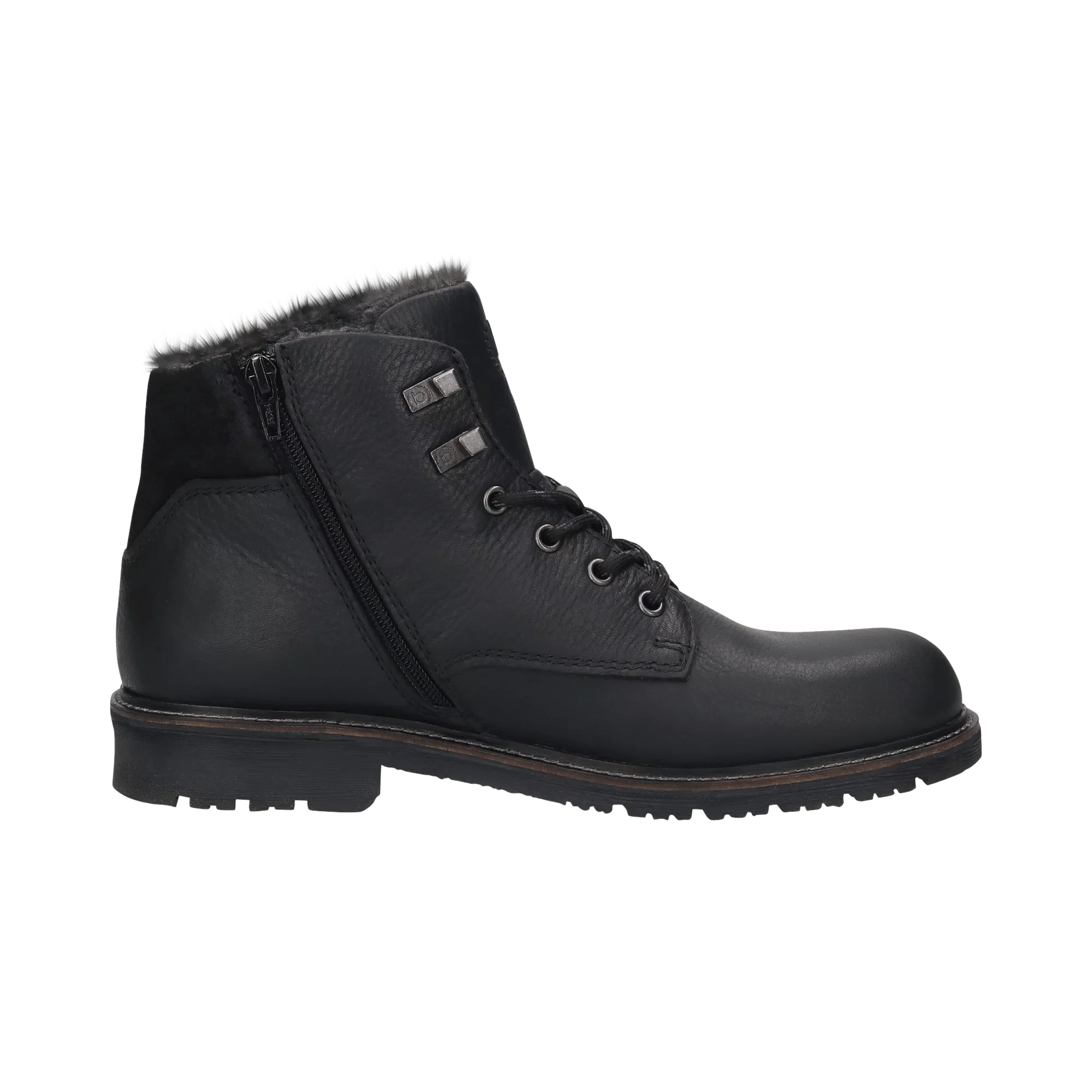 Leder Schnürstiefel schwarz - Image 4