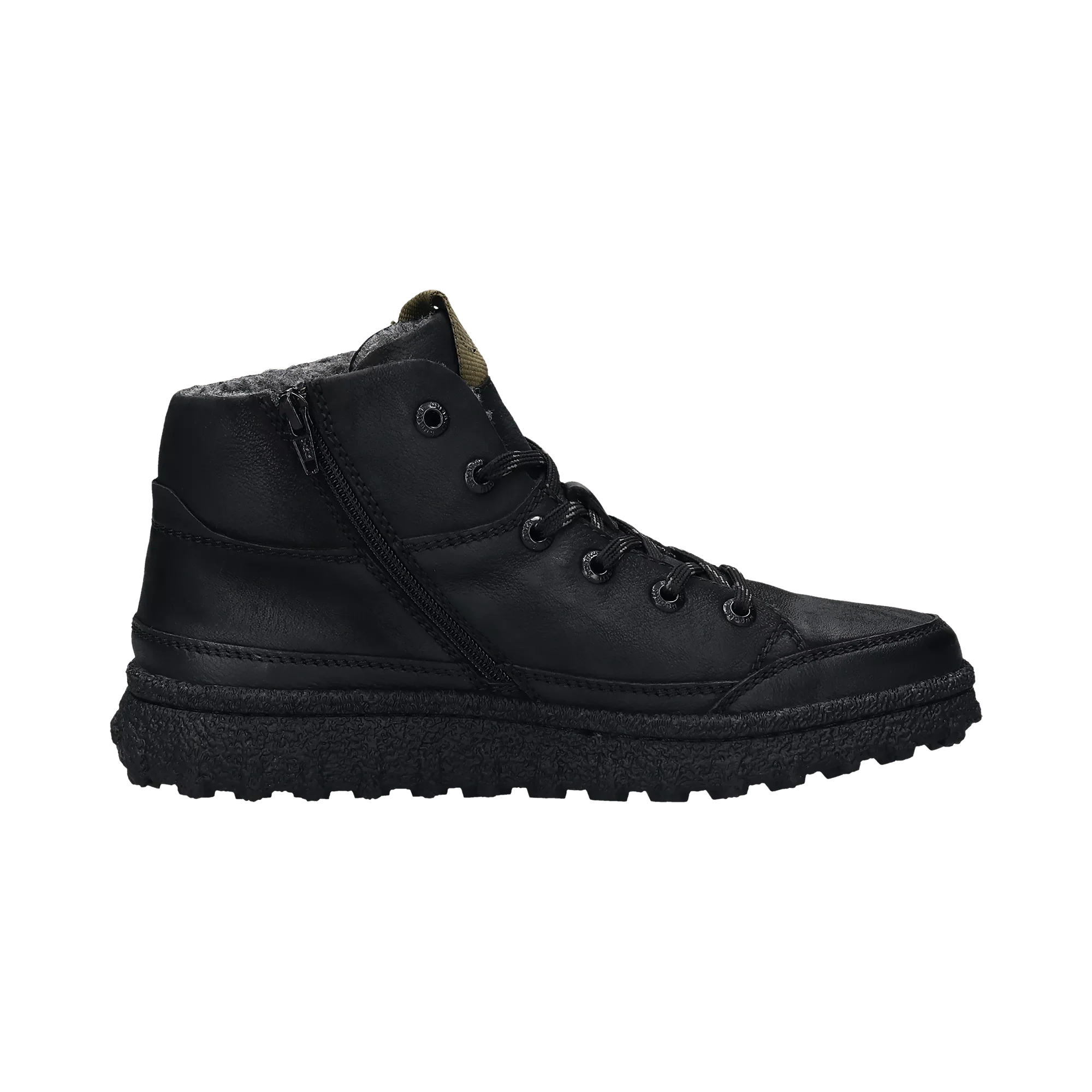 Leder Schnürstiefel schwarz - Image 4