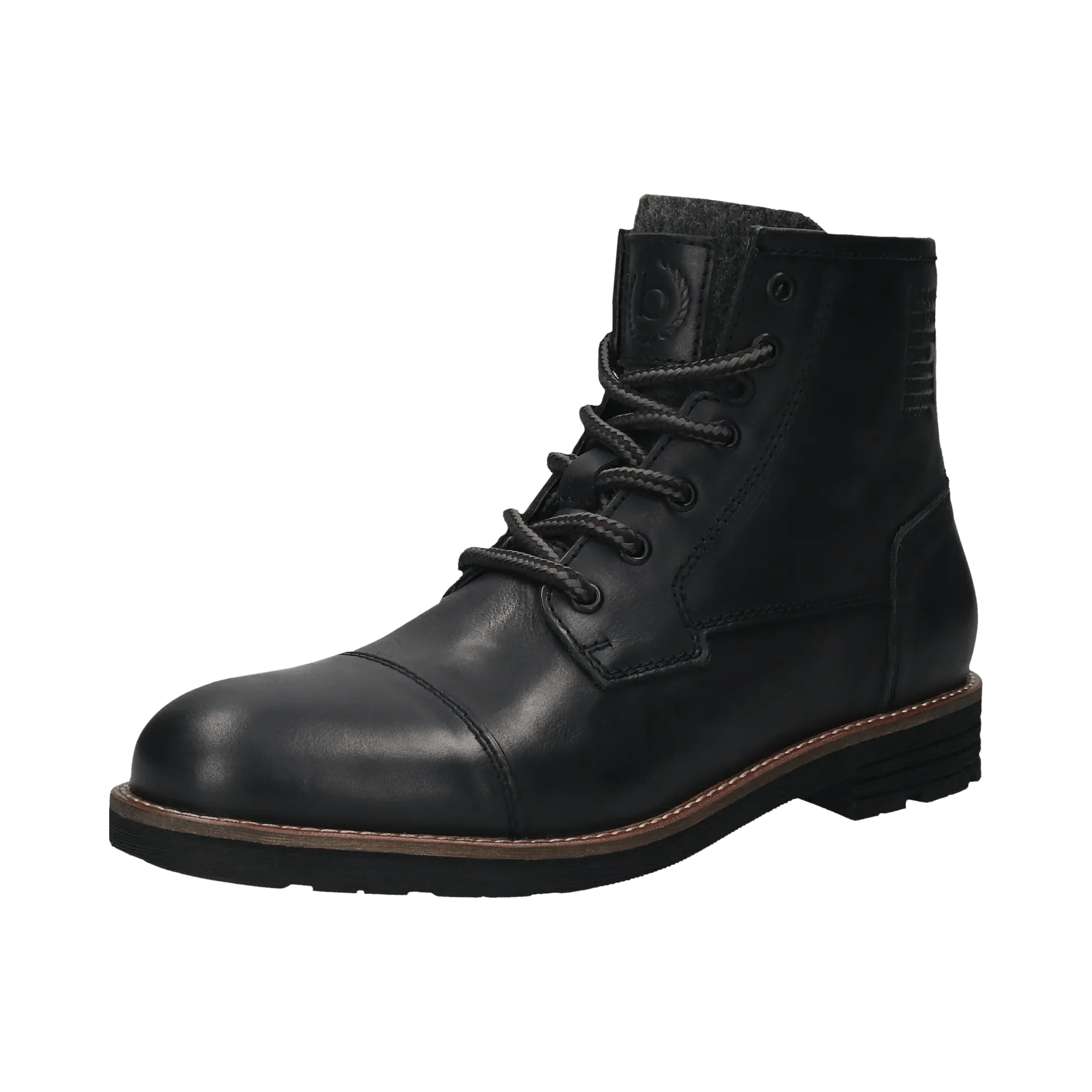 Leder Schnürstiefel schwarz - Image 2