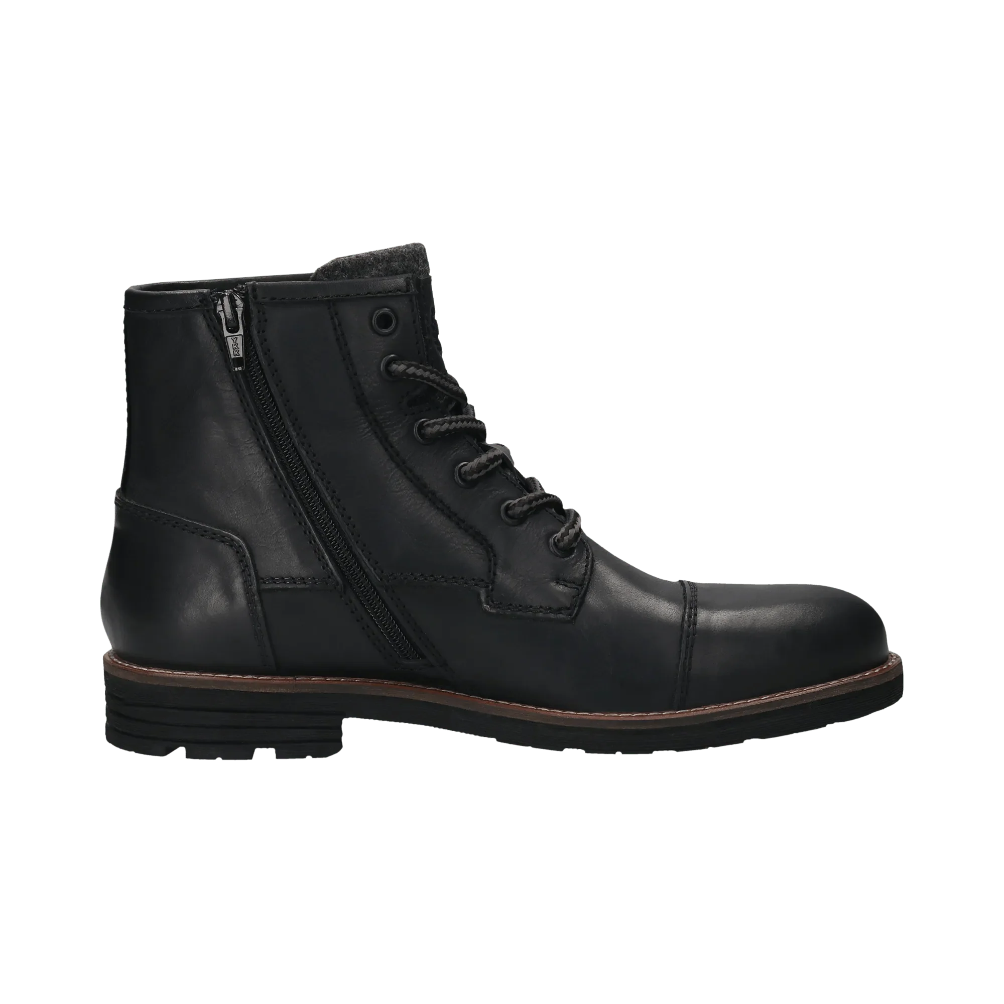 Leder Schnürstiefel schwarz - Image 4