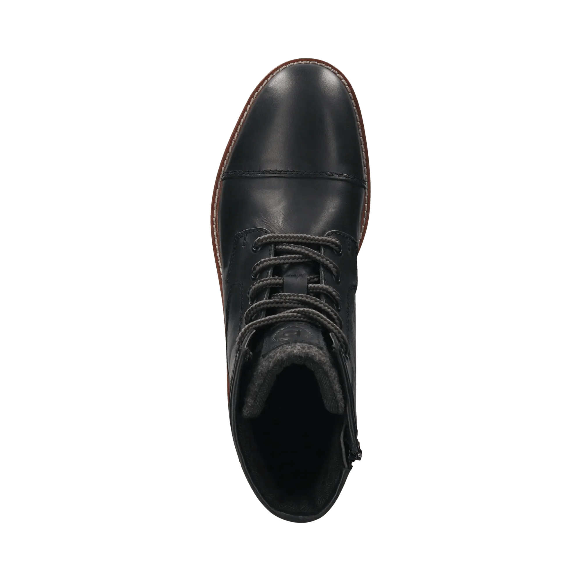 Leder Schnürstiefel schwarz - Image 6