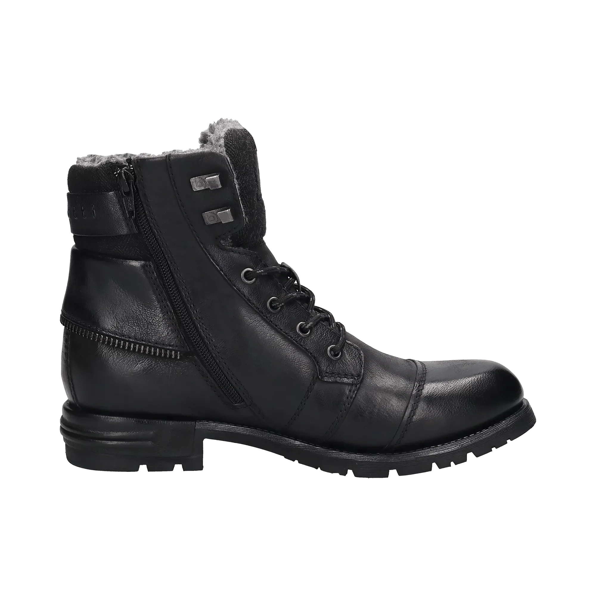 Leder Schnürstiefel schwarz - Image 4