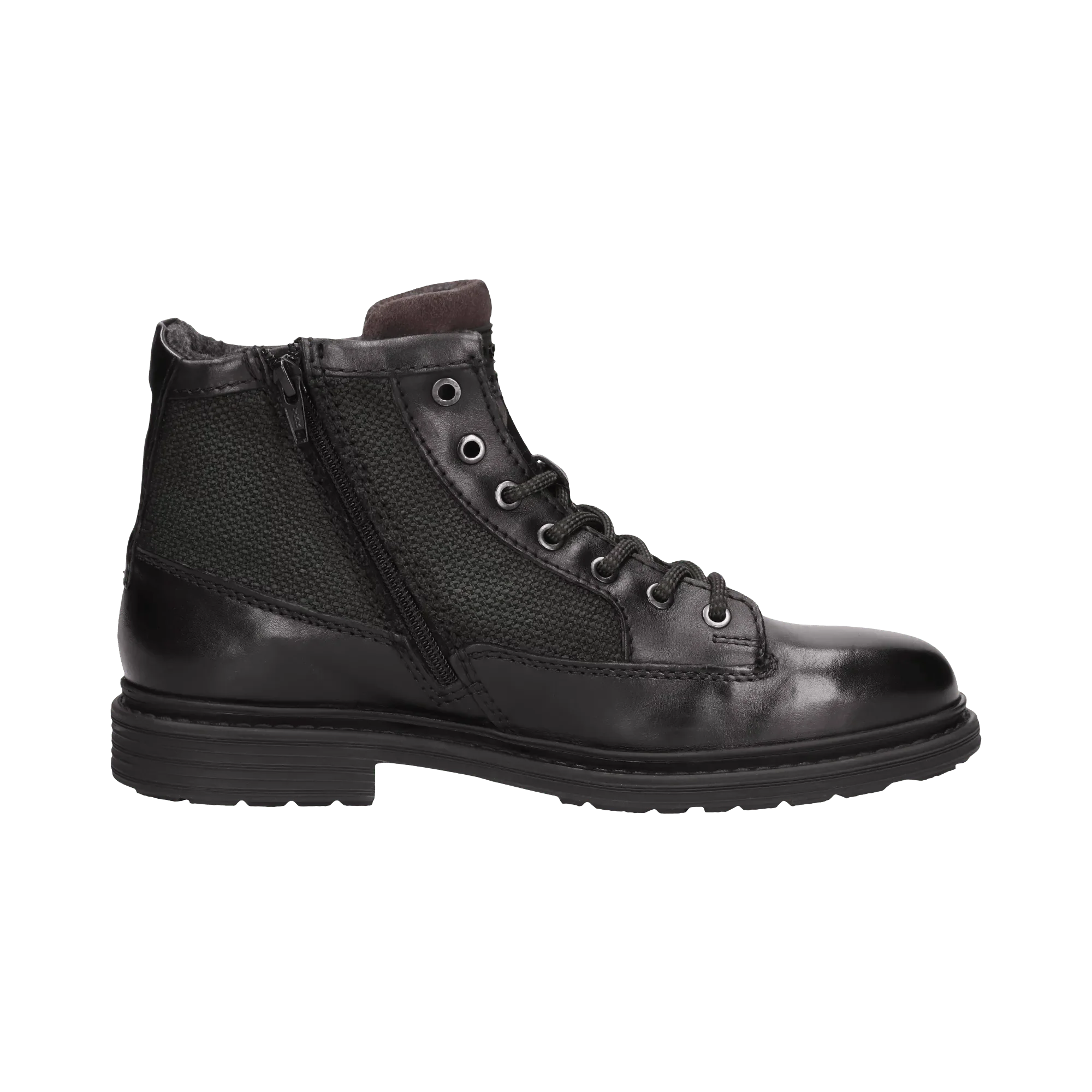 Leder Schnürstiefel schwarz - Image 4