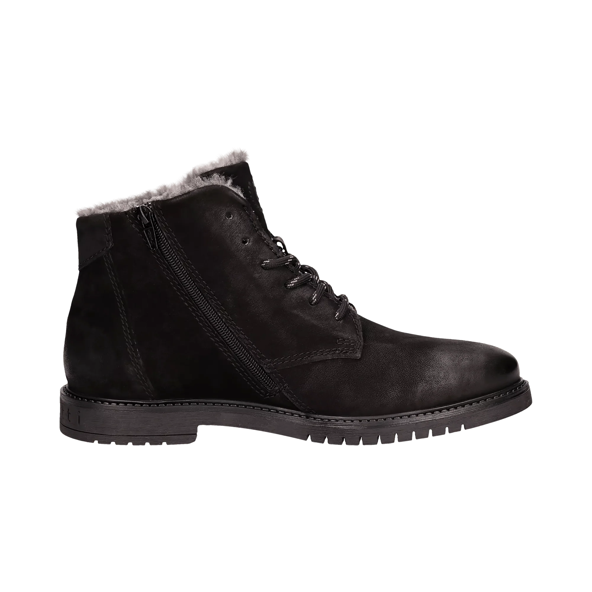 Leder Schnürstiefel schwarz - Image 4