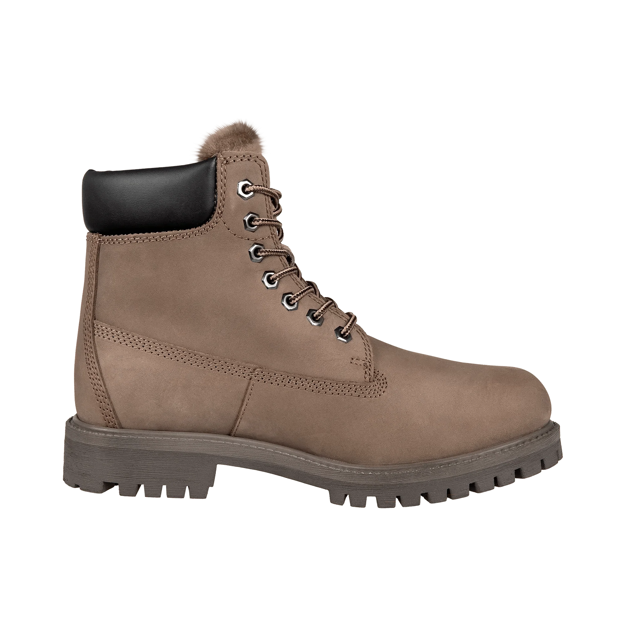 Leder Schnürstiefel taupe - Image 4