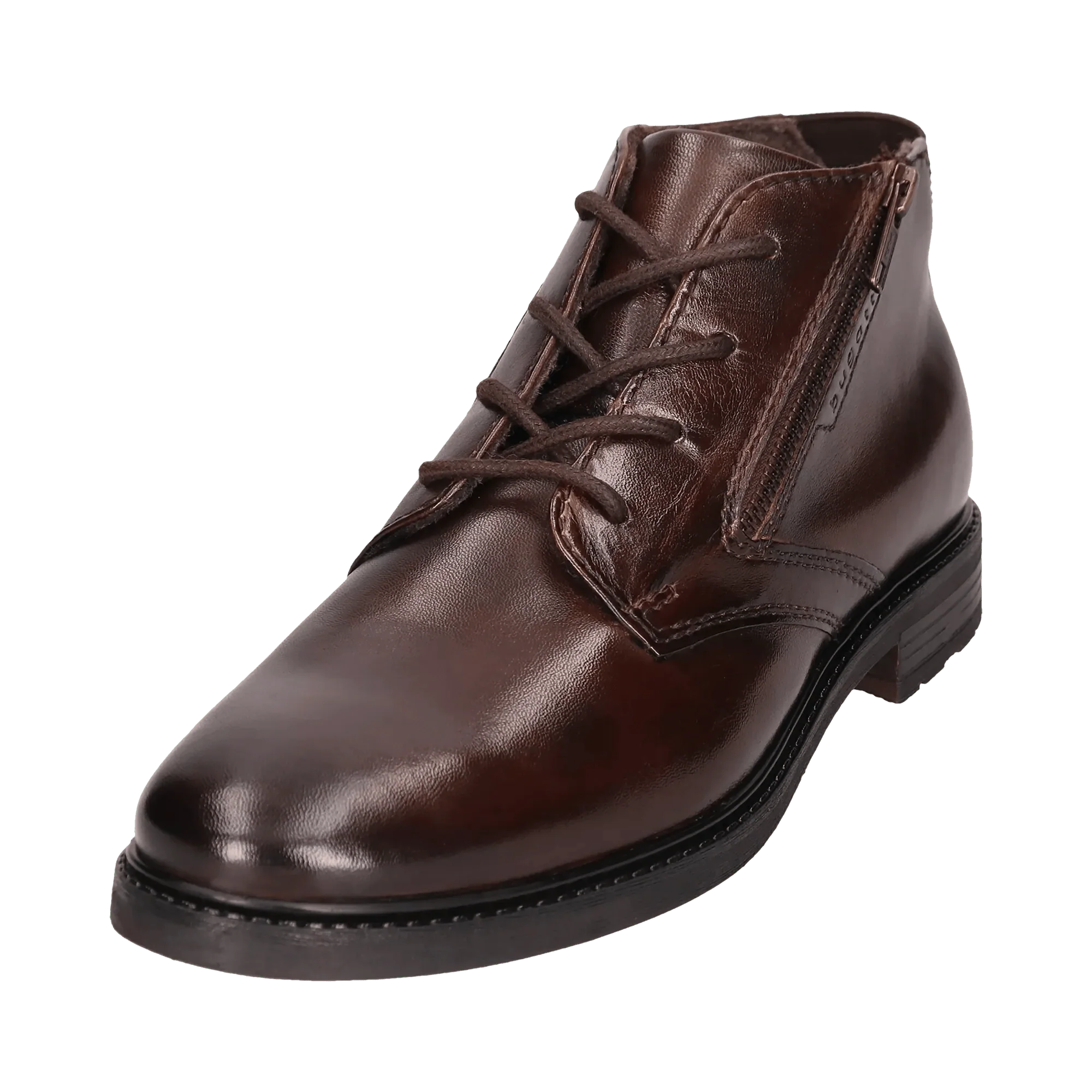 Leder Schnürstiefel dunkelbraun - Image 2