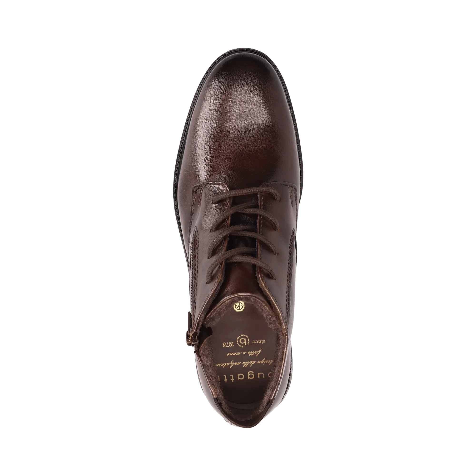 Leder Schnürstiefel dunkelbraun - Image 6