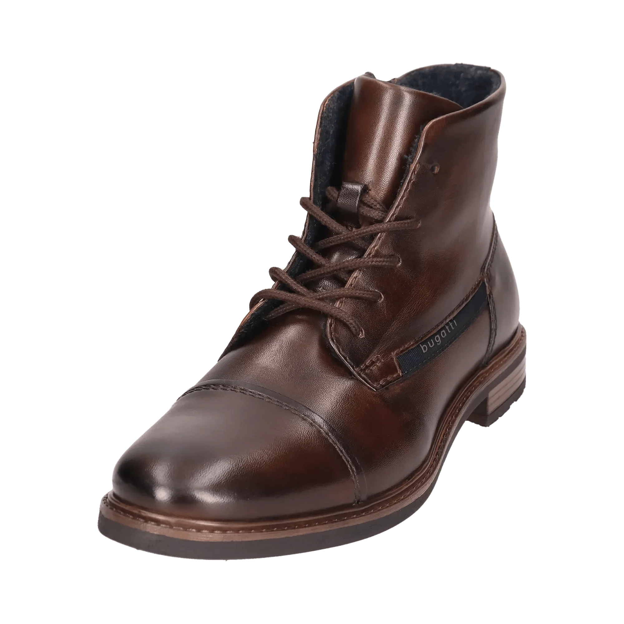 Leder Schnürstiefel dunkelbraun - Image 2