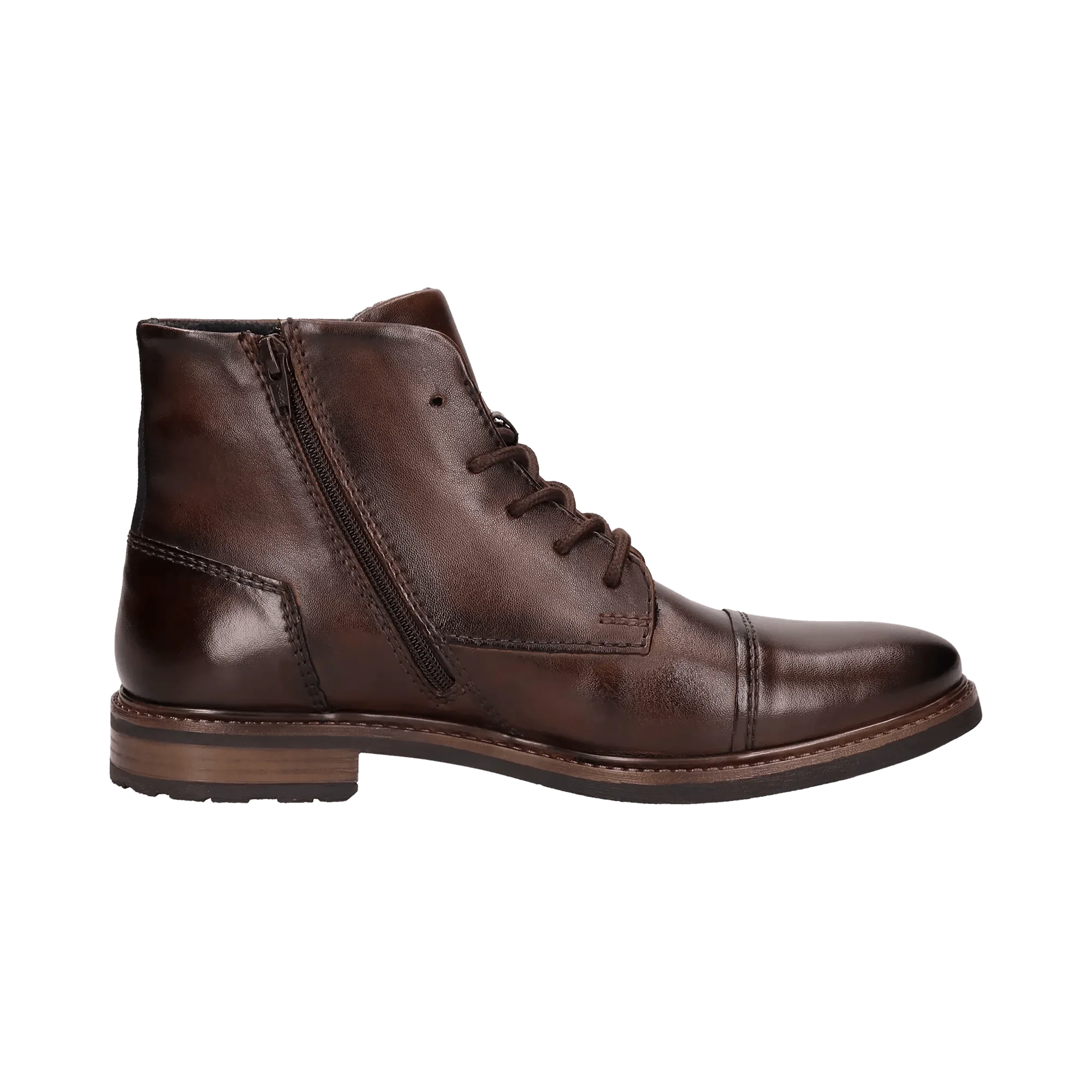 Leder Schnürstiefel dunkelbraun - Image 4