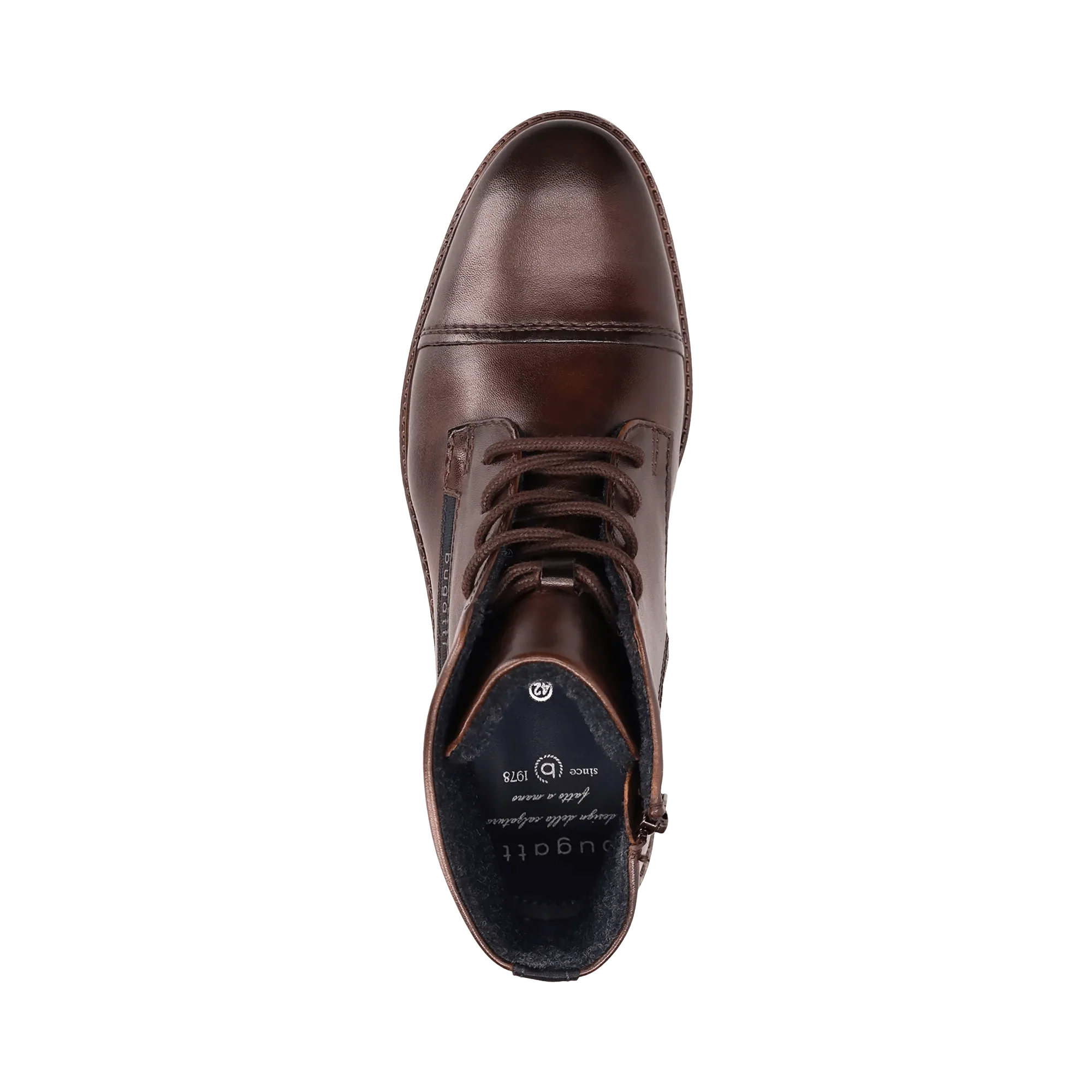 Leder Schnürstiefel dunkelbraun - Image 6