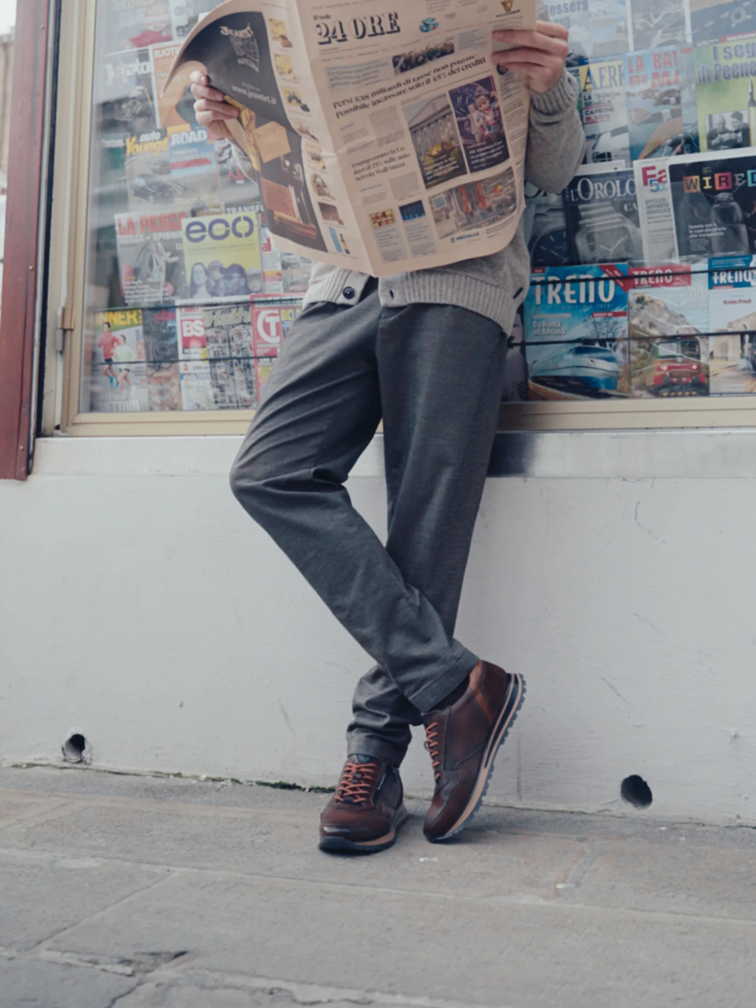 Leder Sneaker braun - Image 4