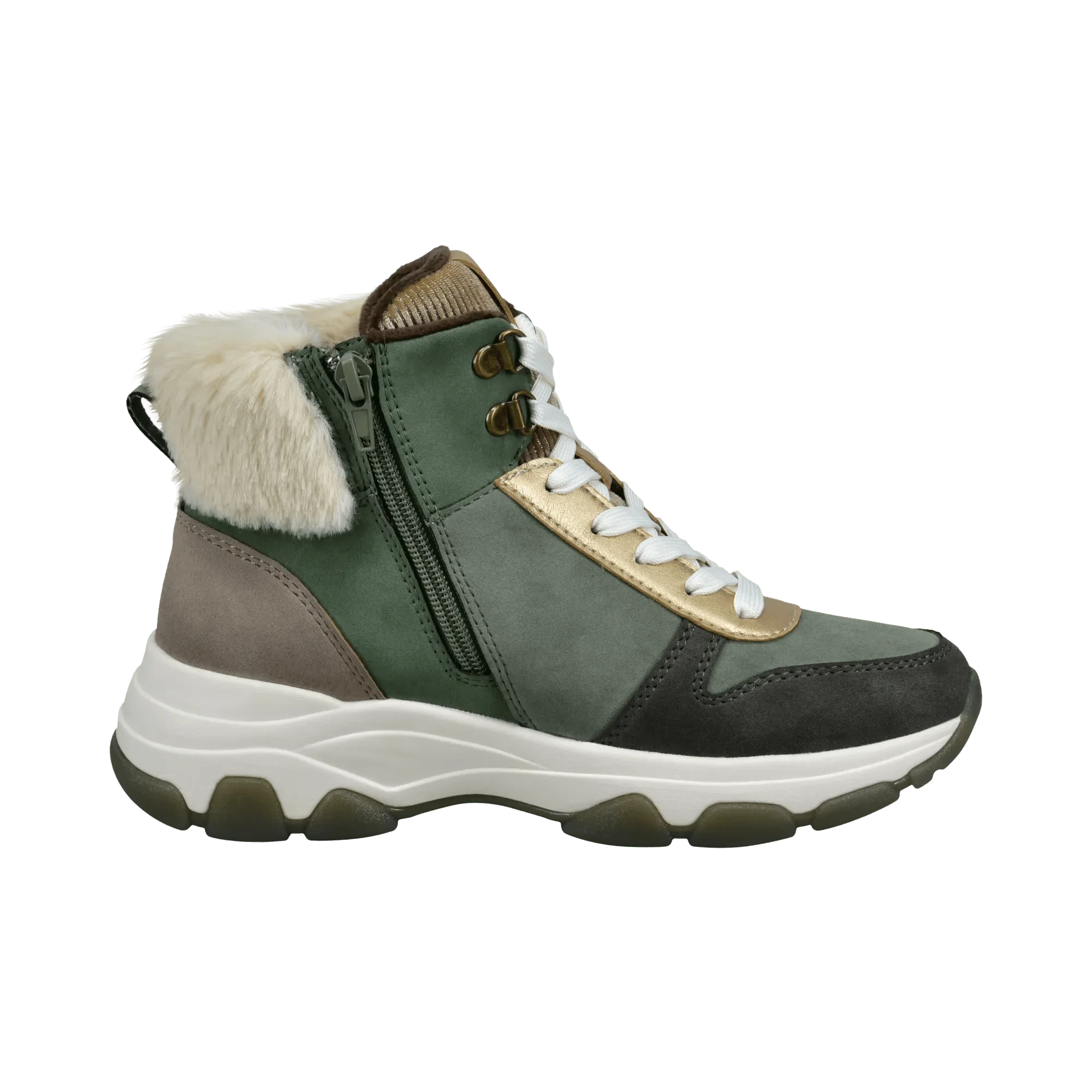 Schnürstiefel dunkelgrün - Image 4